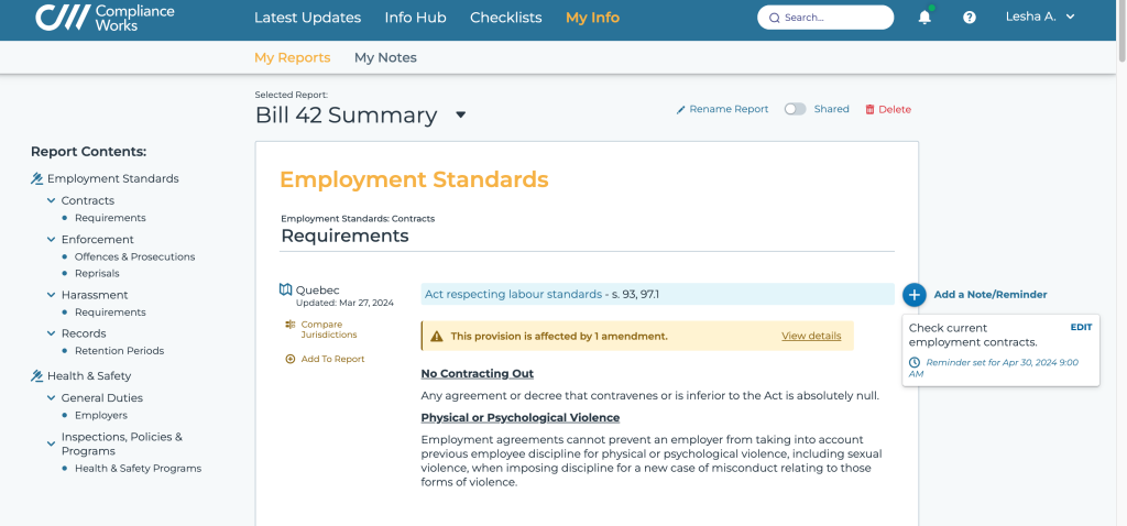 Bill 42 summary